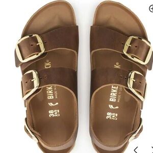 Birkenstock Milano Big Buckle in Cognac NWT (no box)